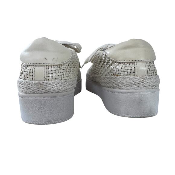 "Franco Sarto" Womens Cream Lace Up Synthetic Weave Sneakers SZ 6 Summer Walking - Picture 3 of 6